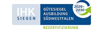 Gütesiegel Ausbildung Südwestfalen Logo Gütesiegel Ausbildung Südwestfalen von der IHK Siegen