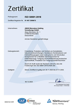 Zertifikat ISO 50001
